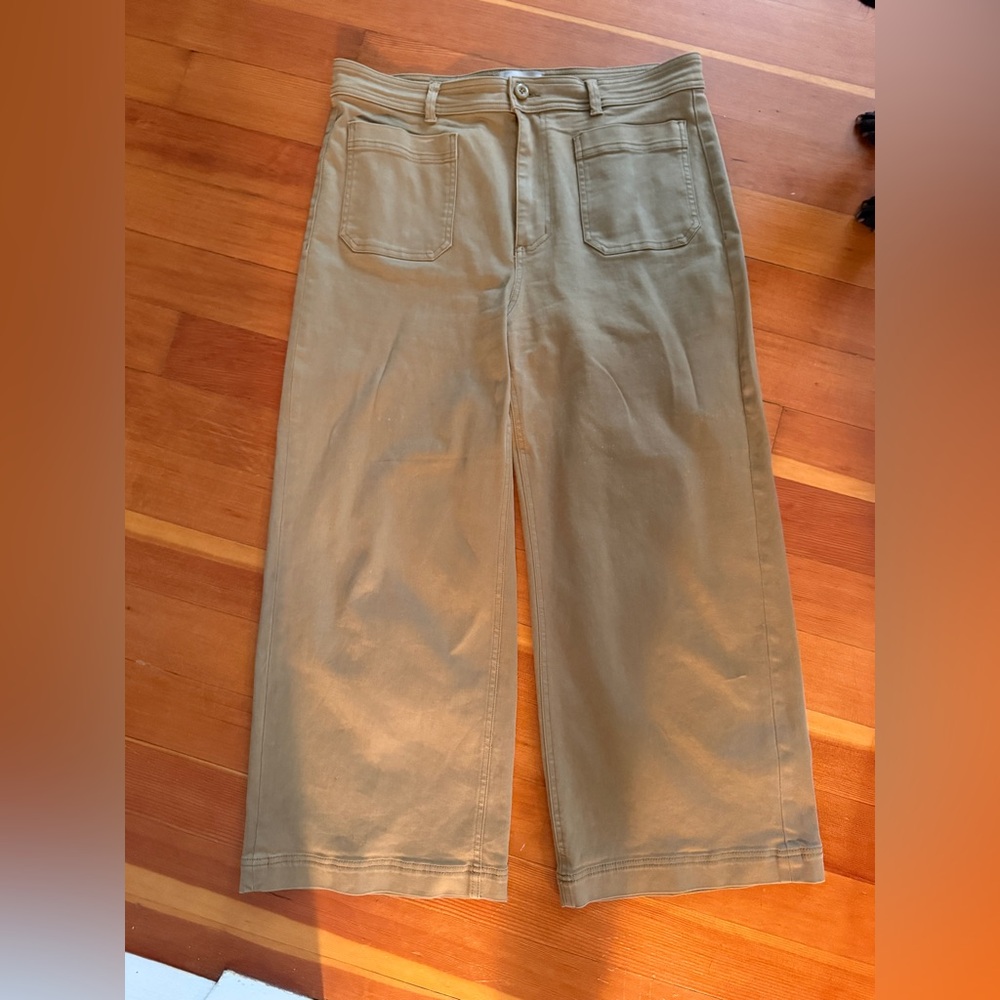 Everlane Crop Wide Leg Patch Pocket Pants